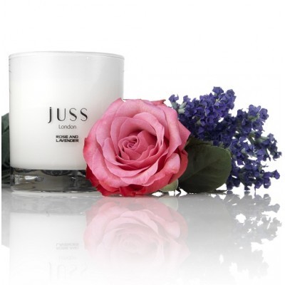 Juss London Ароматическая свеча Роза и лаванда