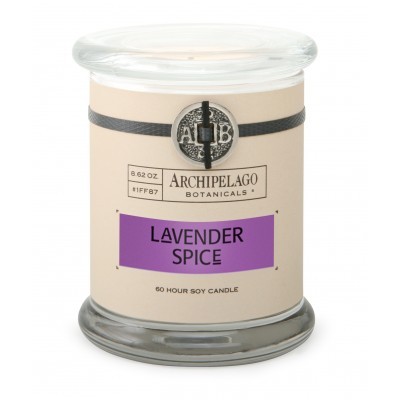 Archipelago Свеча в стеклянном подсвечнике Лаванда и пряности