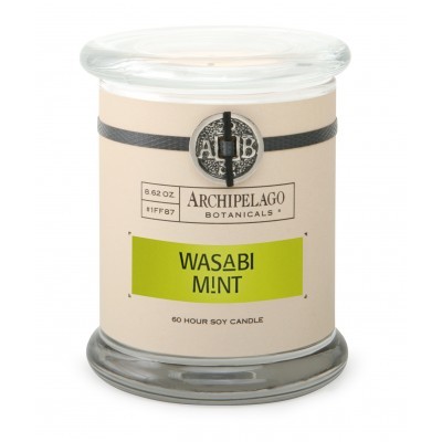 Archipelago Свеча в стеклянном подсвечнике Васаби и мята