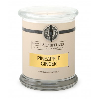 Archipelago Свеча в стеклянном подсвечнике Ананас и имбирь