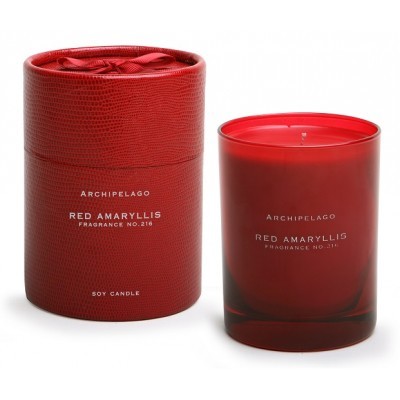 Archipelago Свеча в подарочной коробке Красный амариллис