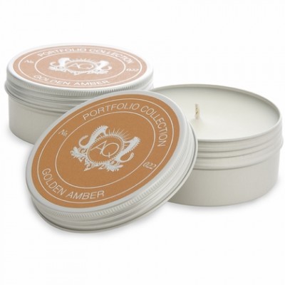 Aquiesse Свеча для путешествий Золотистая амбра