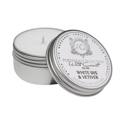 Aquiesse Свеча для путешествий Белый ирис и ветивер