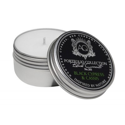 Aquiesse Свеча для путешествий Черный кипарис и смородина